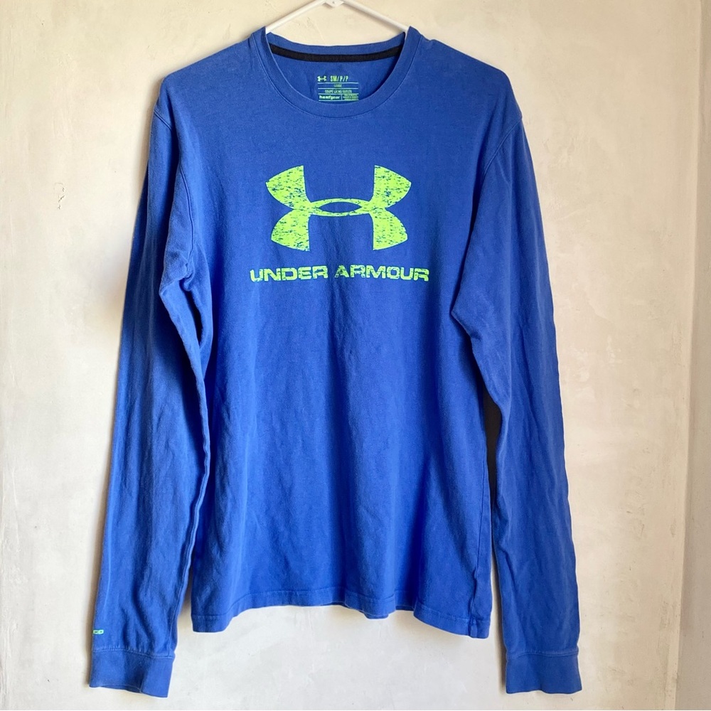 Under Armour Men's Blue Long Sleeve Shirt Size Small